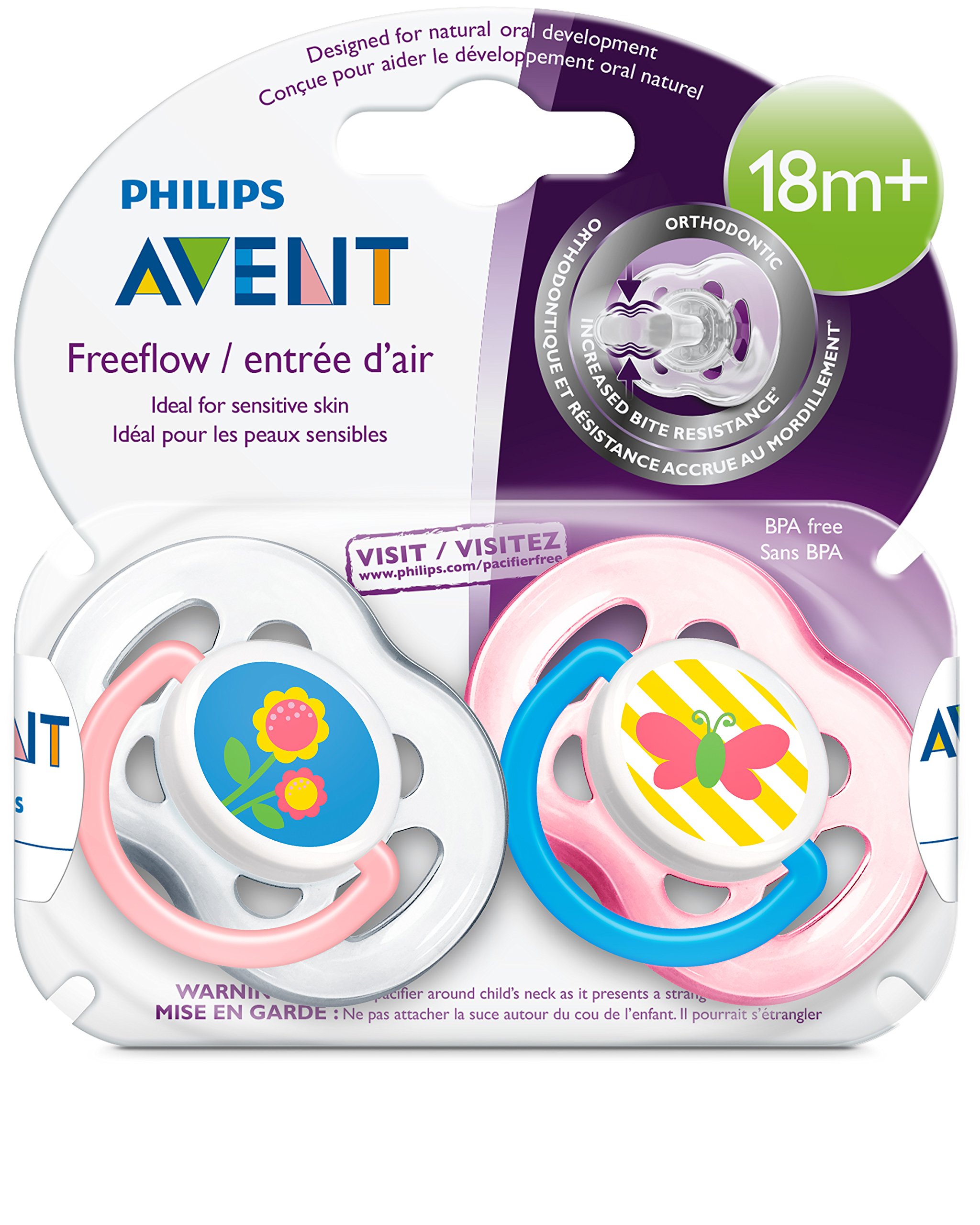 Buy Philips AVENT Freeflow Pacifier, 18+ months, SCF186/28, Pink