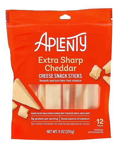 Aplenty - Palitos de queso cheddar extra afilados de la marca Tienda, 9 onzas