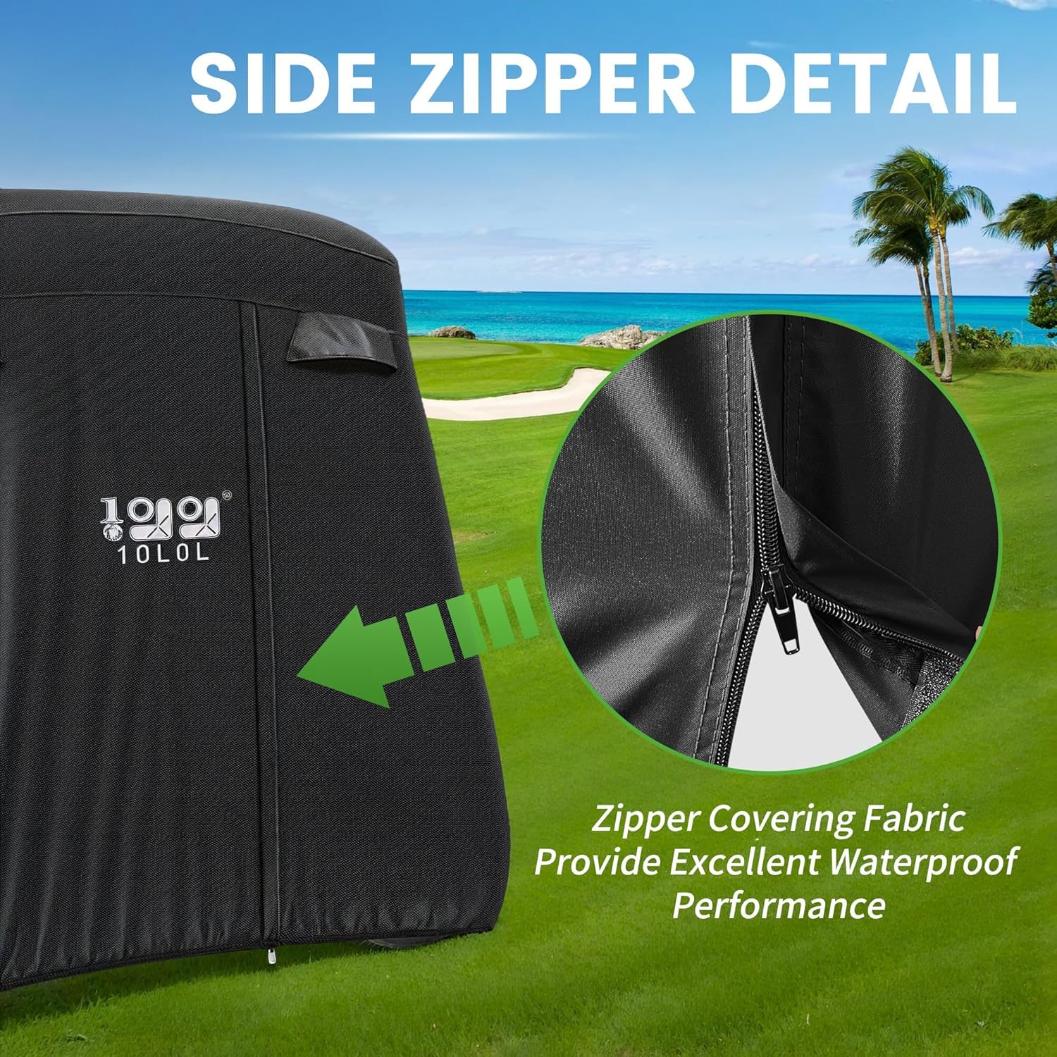 10L0L 4 Passenger Golf Buggy Cover Fits EZGO, Club Car, Yamaha - Image 4
