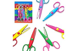 PROSHEAR Arts & Crafts Scissors Set - Six Vibrant Pairs for Smooth, Decorative Cuts