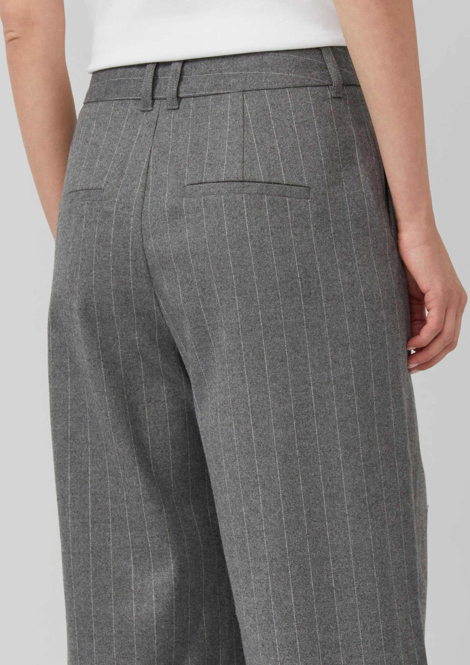 s.Oliver Wide-Leg-Hose mit Nadelstreifen und Eingrifftaschen