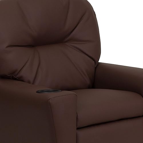 Miniatura 100 de Flash Furniture Chandler LeatherSoft - Silla reclinable para niños con portavasos y reclinable de seguridad, silla reclinable contemporánea para