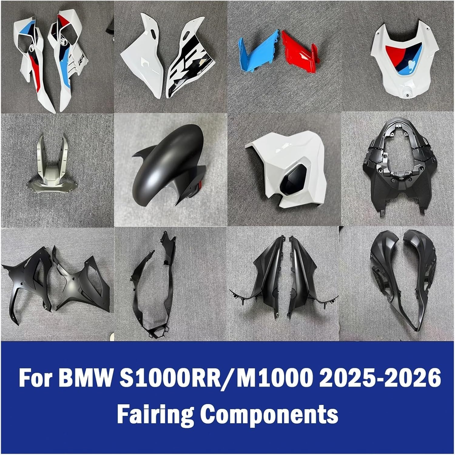 Motorcycle Fairings Kit Fit For BMW S1000rr/M1000rr 2025 2026 Bodywork Set 2025-2026 White Blue Black(Position 1)