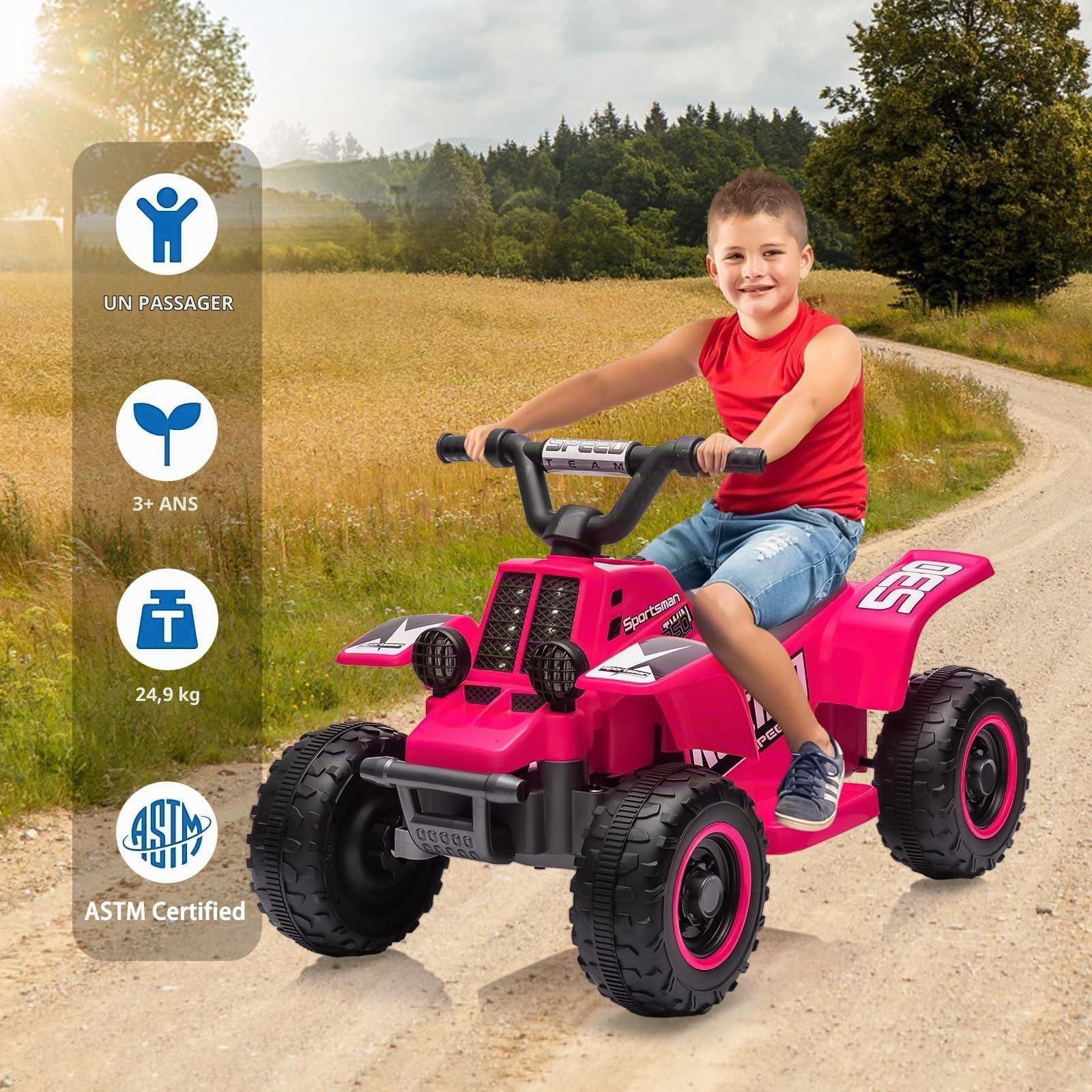 Quad Électrique Enfant 6V, Voiture Électrique Enfants