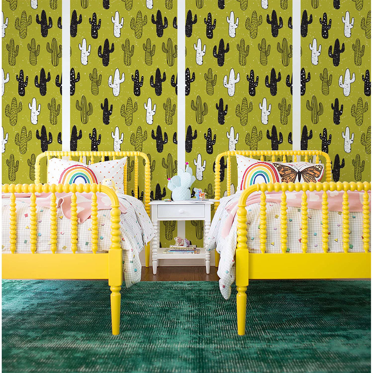 Cactus mexicain papier peint floral Coloray pour créer une ambiance salon chaleureuse
