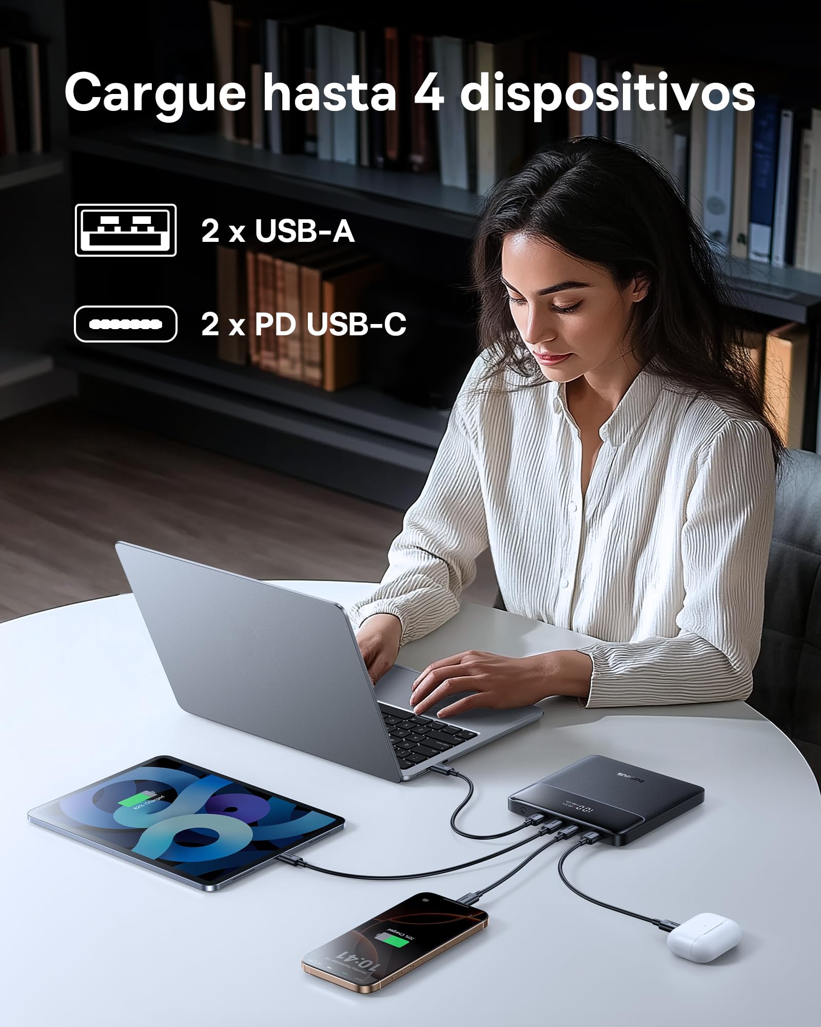 Baseus Powerbank, 20000mAh 100W PD Slim batería Externa QC 4.0 Cargador rápido, Blade H1 USB C para portátiles MacBook iPad, iPhone16 15 Pro MAX, Samsung Galaxy S24 Ultra, Steam Deck,2024 Versión