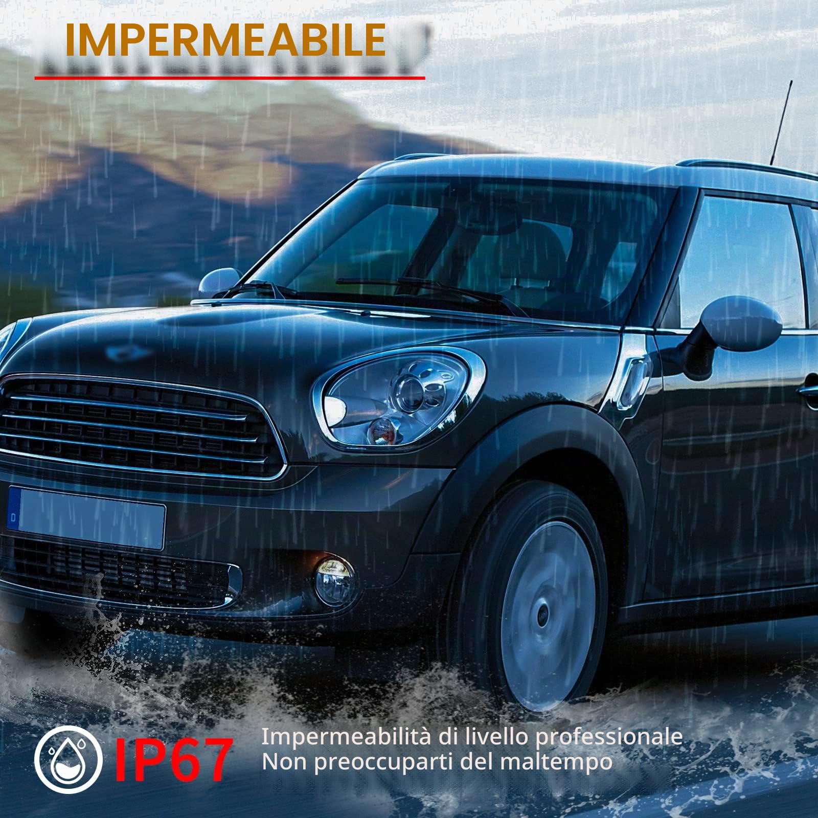 Frecce Laterale Dinamico a LED per BM-W Mini Cooper Countryman R60 R61, Indicatore di Direzione Dinamico a LED 2 Pezzi Canbus Nero