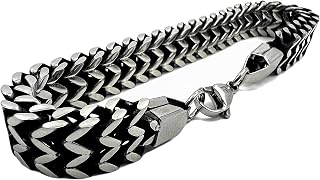 THE MEN THING Pure Titanium Steel Bracelet Collection, Size 8 to 9 inch for Men & Boys Price In India
