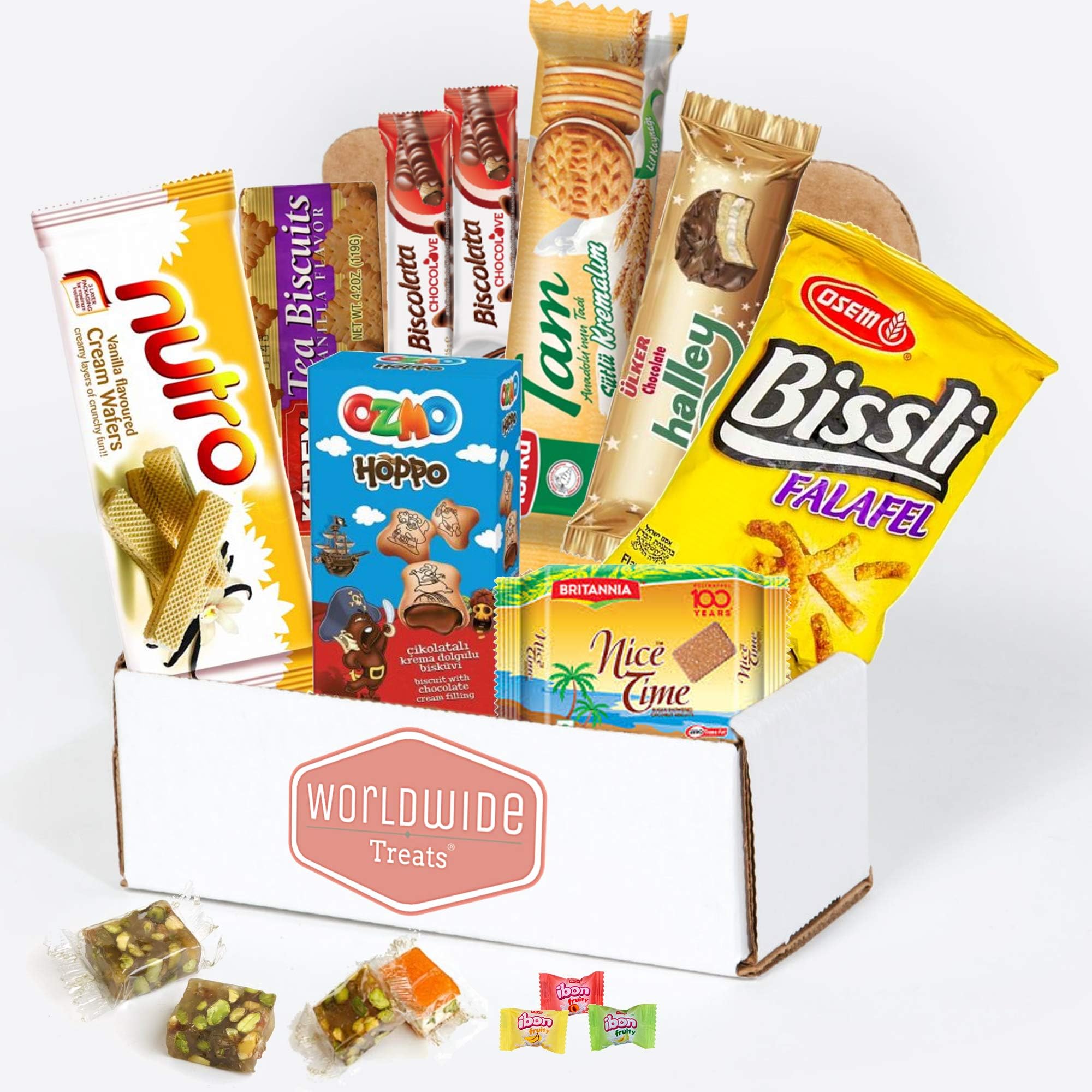 Middle East Snack Mix Package by WorldWideTreats - Snacks from Turkey, Jordan, Israel, Palestine and more