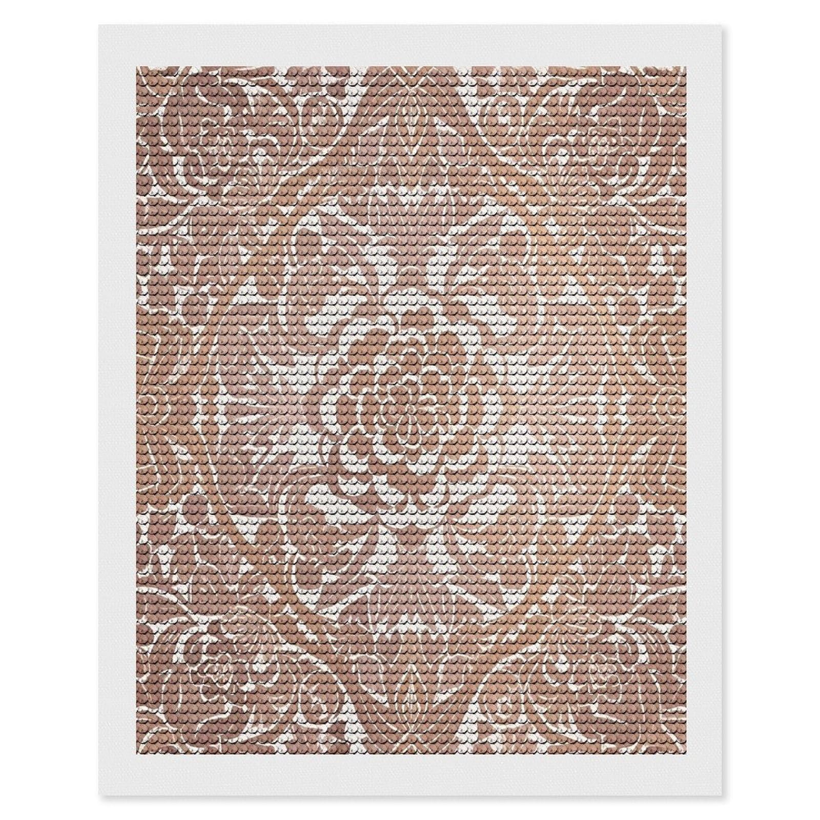 FekiLoot Rose Gold Wallpaper Diamond Painting Kits for Adults Full Round Drill Diamond Art Kits for Beginners 5D DIY Diamond Dots Paintings Diamonds Pictures Gem Art Home Wall Decor 16"x20"