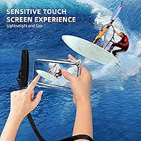 Vista 2 de Funda impermeable para teléfono, nuevo diseño de candado, funda impermeable para teléfono con cordón IPX8, bolsa seca impermeable universal
