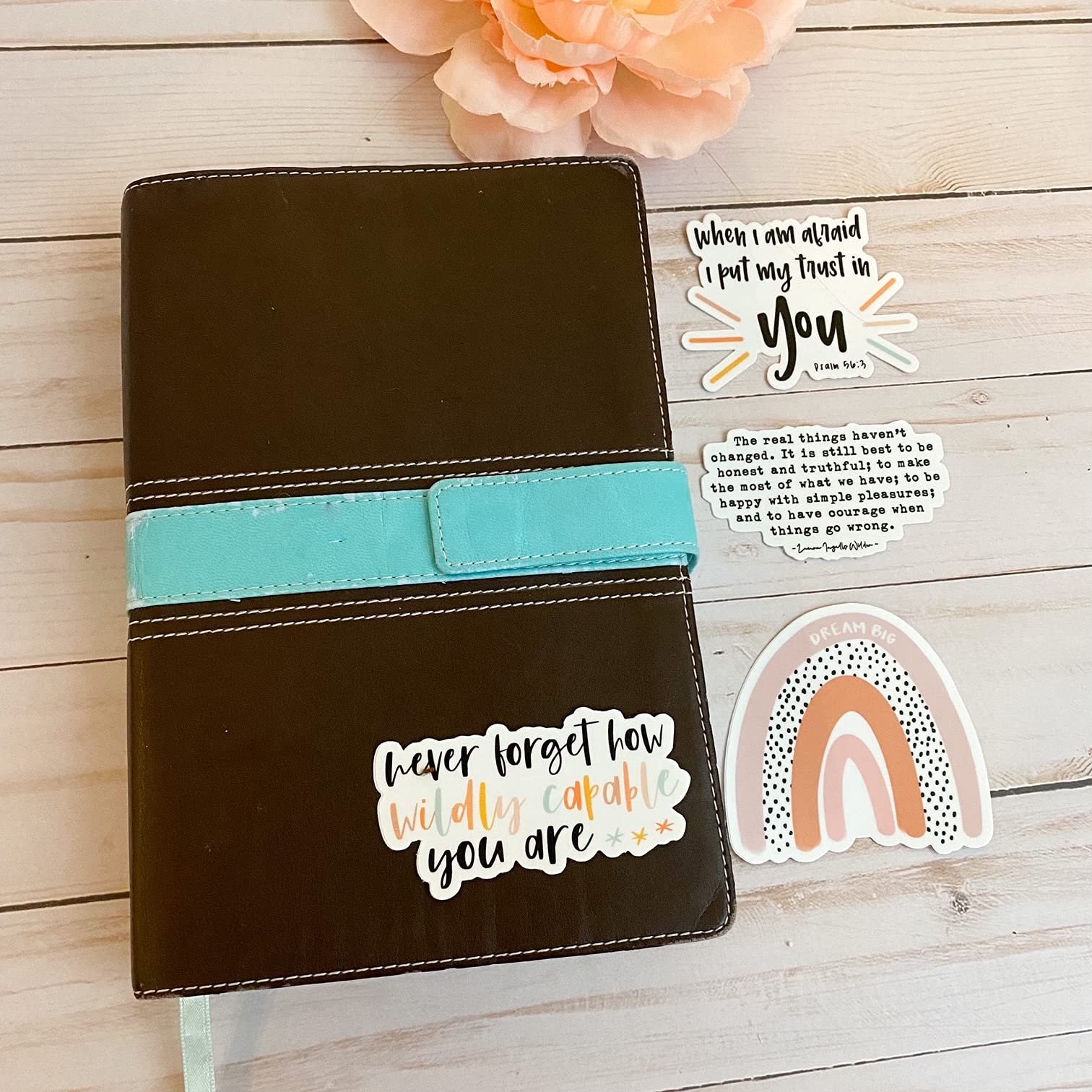 Inspirational quote sticker by swaygirls | Waterproof vinyl decals for laptops, hydroflasks, water bottles | Never forget how wildly capable you are