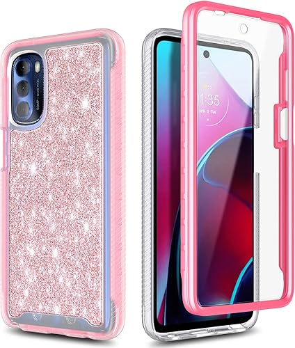 Miniatura 6 de NZND Funda compatible con Moto G Stylus 5G 2022 no compatible con 4G con protector de pantalla integrado, funda protectora de cuerpo completo a