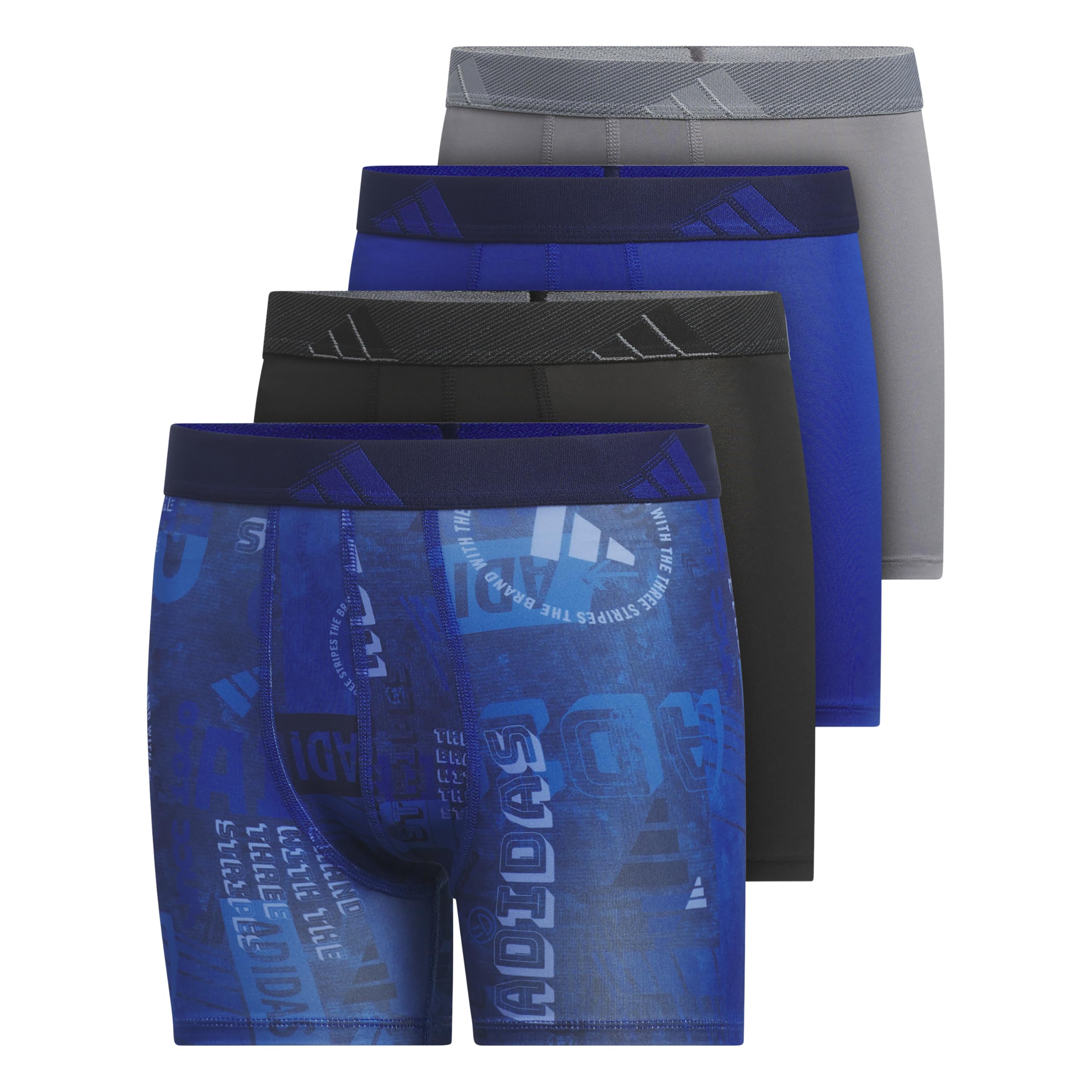 adidas Boys Microfiber Boxer Brief Underwear 4-Pack