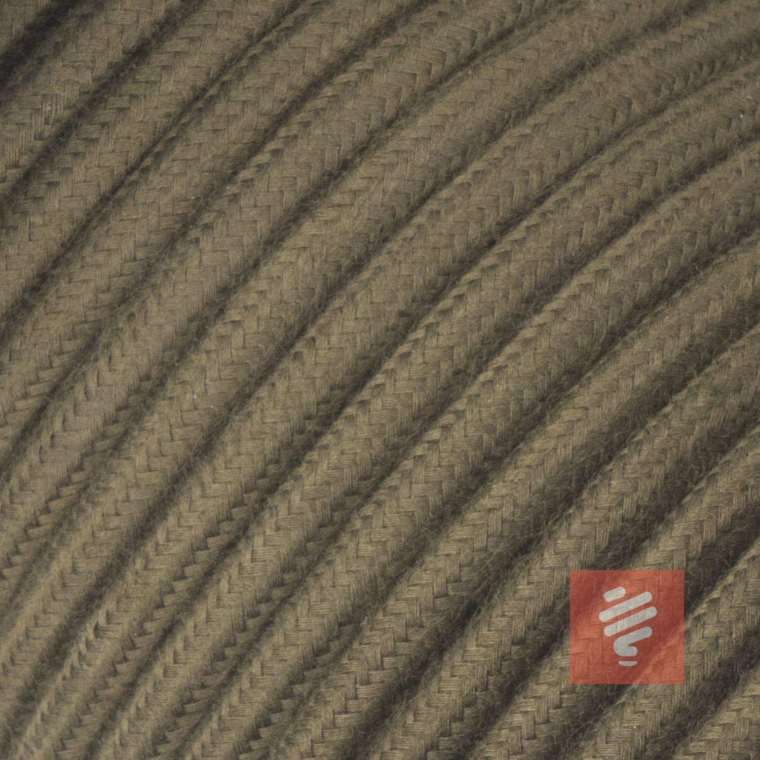 Textilkabel für Lampe, Stoffkabel 3-adrig (3x0,75mm²), Forrest - 5 Meter