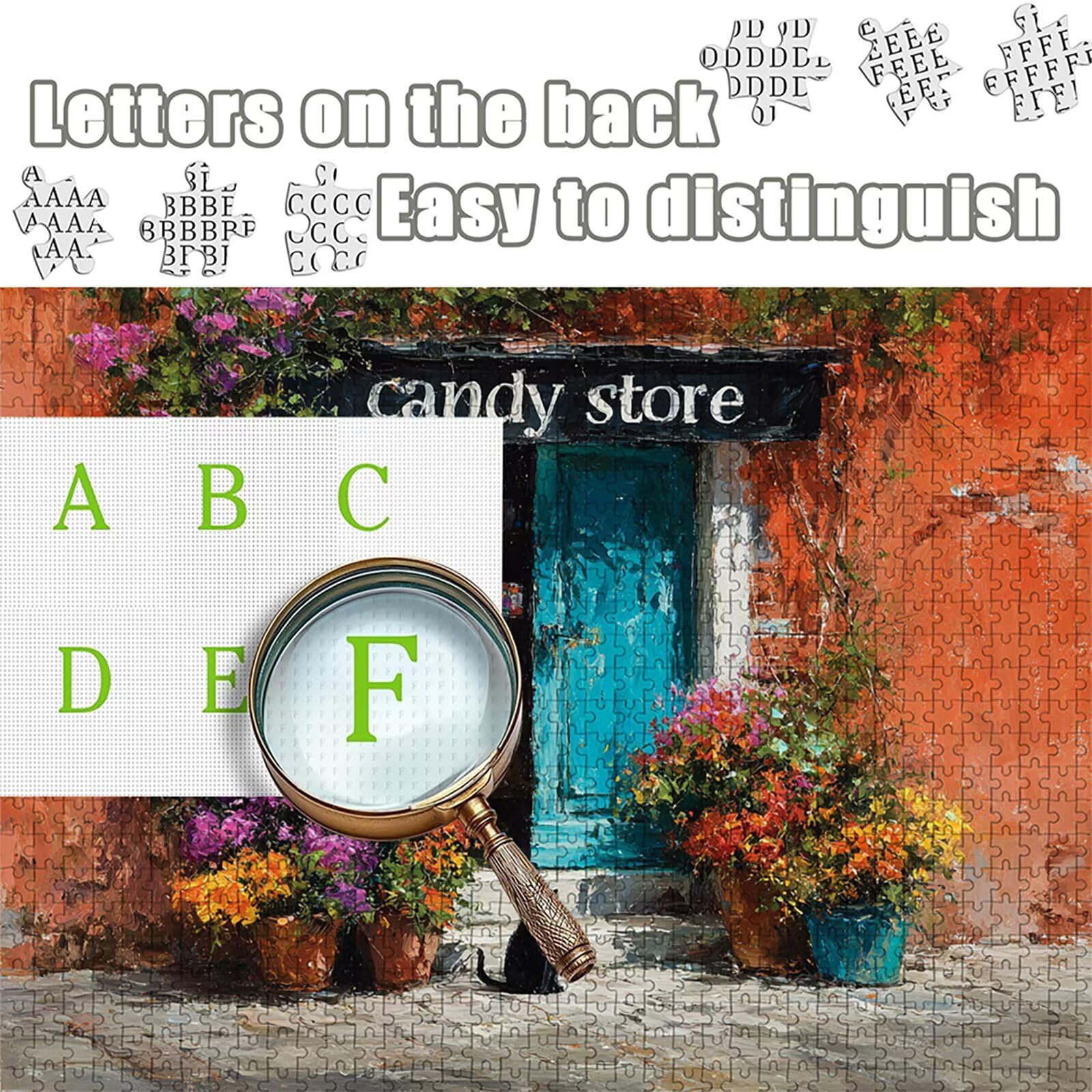 Chat Puzzle 3000 pièces Adultes, Puzzle Bois 122x81cm, Adultes Jeu éducatif Défi énigme avec Une Boîte d'emballage Exquise, Jeu Relaxant Détente Collection, été Decoration, (Vue De La Rue) P-3853
