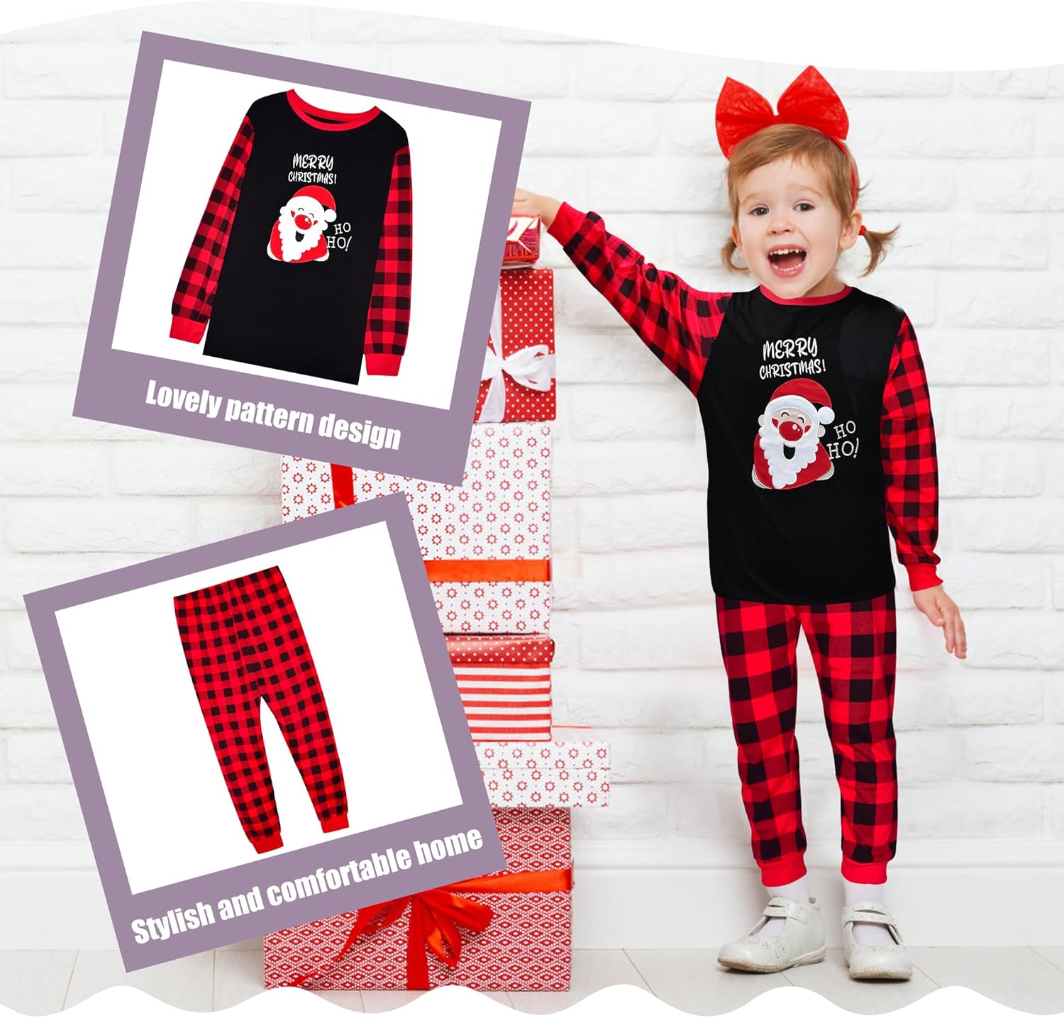 Tphon Christmas Family Pajamas Sets Matching for Christmas Party for Men Women Kids Santa PJS Sleepwear - Image 5