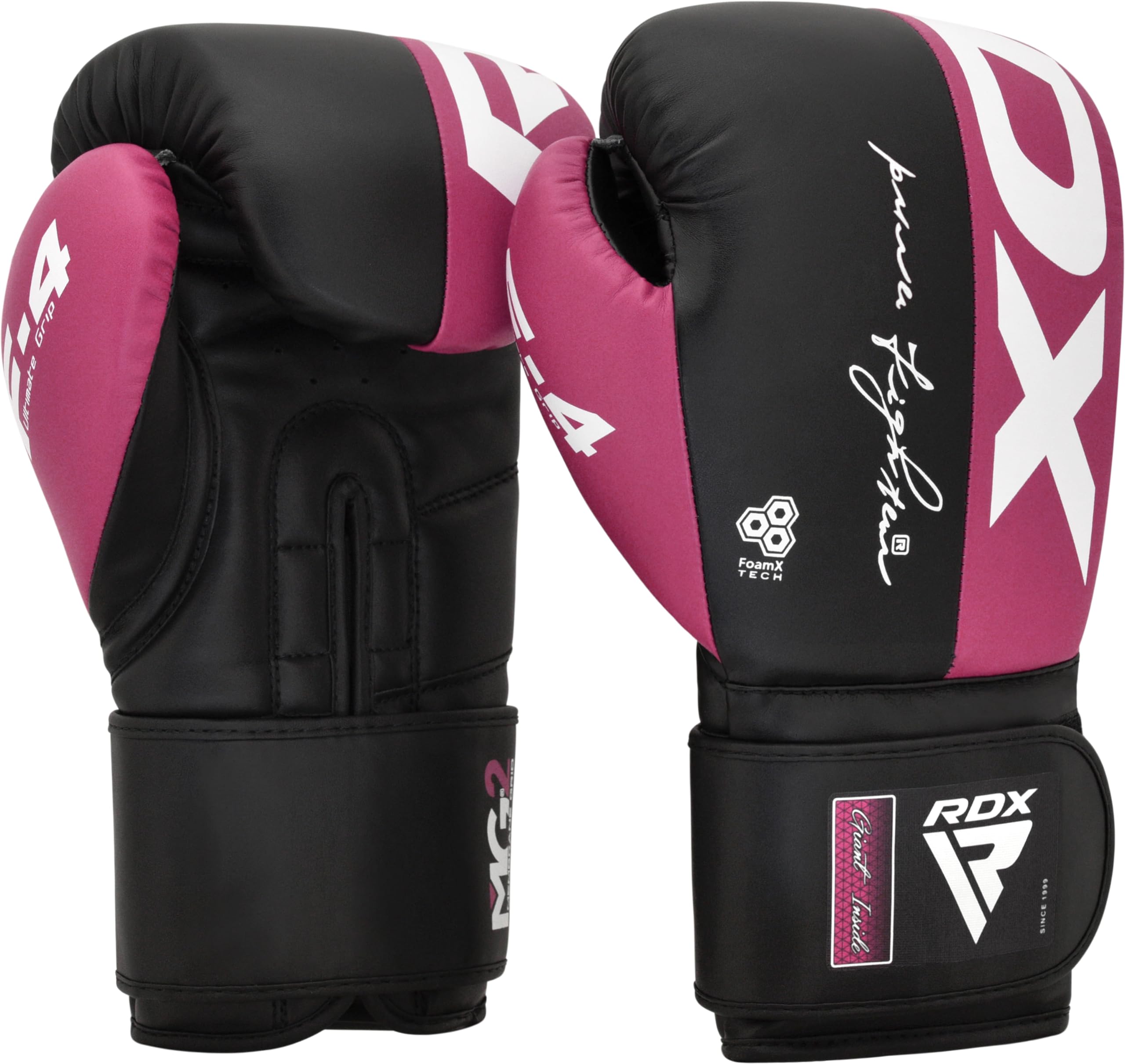 RDX Gants de Boxe pour D'entraînement et Muay Thaï, Gants en Maya Hide Cuir pour Sparring, Kickboxing, Sacs de Frappe, Compétition Combat Mitaines, Hommes Femmes Gym Entraînements 8 10 12 14 16 OZ