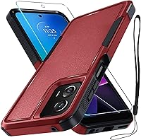 Vista 69 de RMOCR Funda compatible con Moto G 5G 2024, cuerpo completo, resistente, resistente, a prueba de golpes, con correa de cordón, protector de pantalla