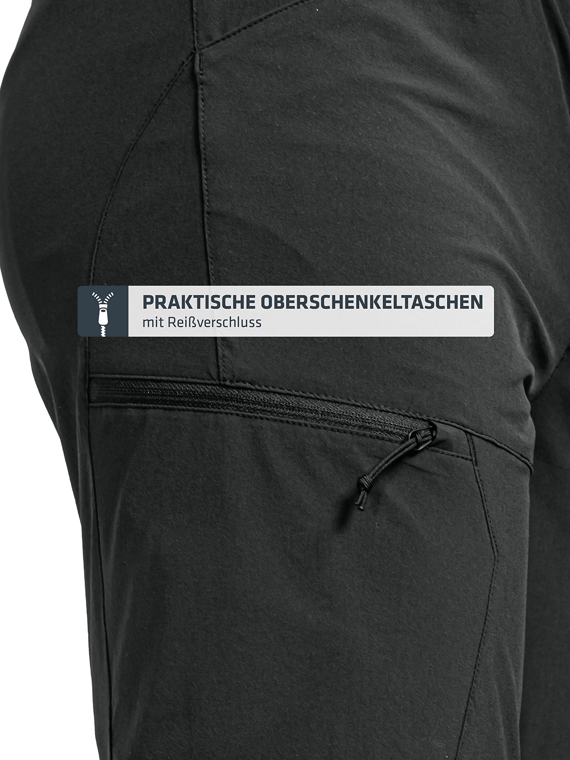Schöffel Herren Shorts Danube M, Wasserabweisende Radlerhose, schnell trocknende Fahrradhose mit Bundverstellung