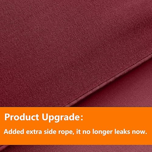 Miniatura 3 de Burgandy - Juego de edredón tamaño Queen de 7 piezas, juego de cama en una bolsa con edredón reversible suave acolchado cálido y esponjoso para