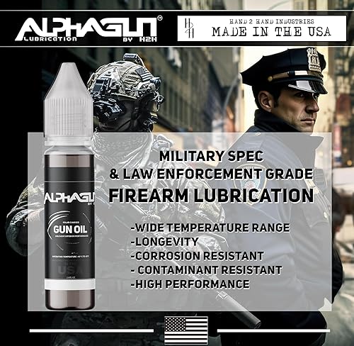 Miniatura 3 de ALPHAGUN - Aceite para armas 75% más suave para un rendimiento máximo, lubricante premium fabricado en Estados Unidos para rifles, pistolas,