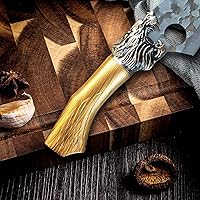 Vista 3 de Cuchillo de carnicero de carne, cuchillo de caza de acero inoxidable serbio de cocina de 6 pulgadas, cuchillo de chef de pescado, fruta, verduras