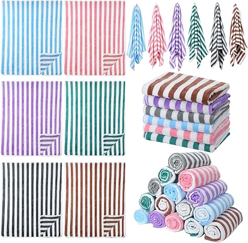 Paquete de 30 toallas de playa de gran tamaño, absorbentes, de secado rápido, toallas grandes y suaves para piscina, toallas de viaje de microfibra