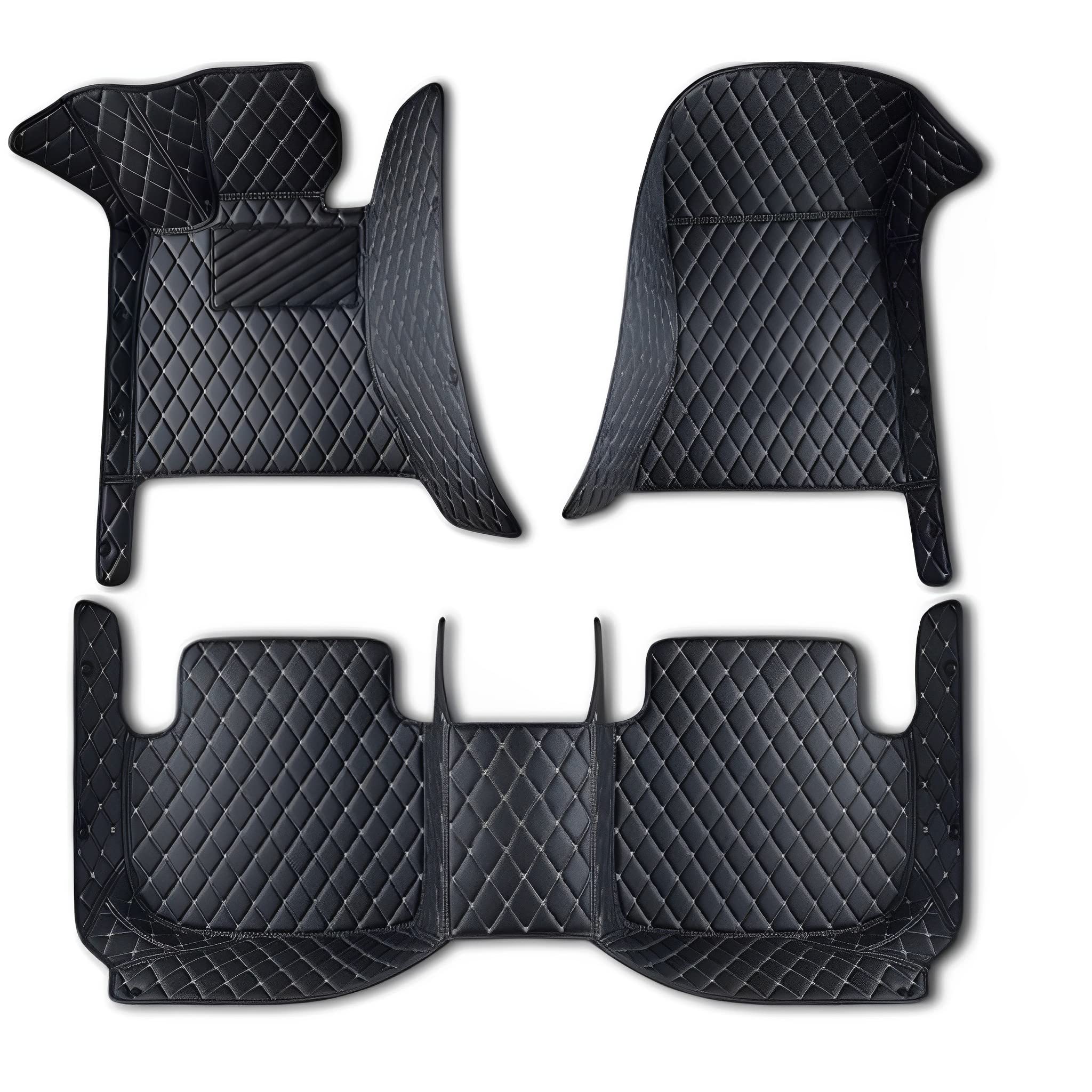 Winca Sana Car Floor 3D Mats Compatible With Hyundai Elantra 2021-2022 PVC Leather WaterProof Floor Mat Non-slip Foot Mats Weather Colors Available (Black)