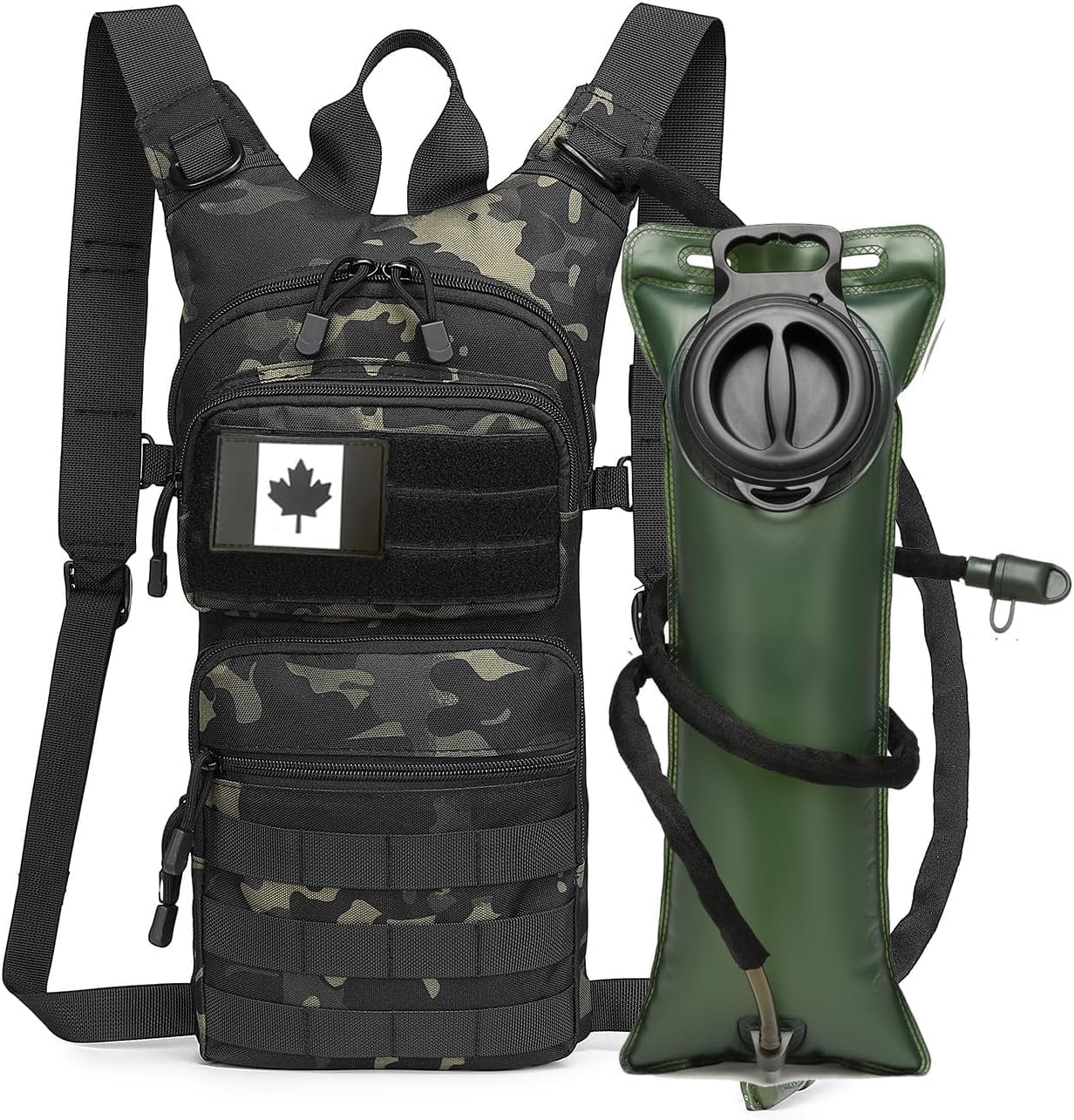 Hydration Vest Pack with 3L TPU Water Bladder Insulation Backpack for Men Women Hydration Bag for Tactical Hiking Biking Running Climbing