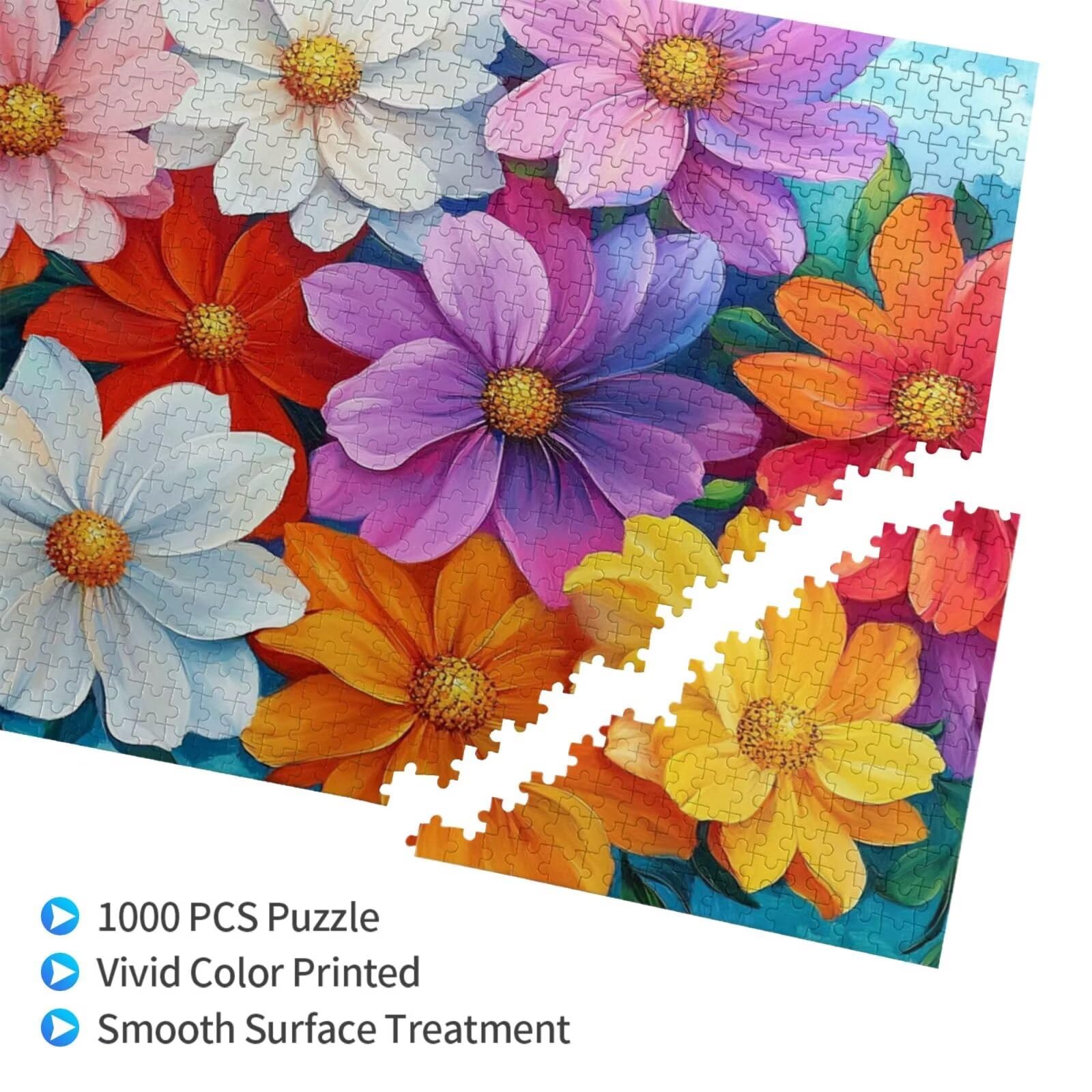 Puzzle Flor 4000 Piezas Vistoso Grande Rompecabezas Adultos de Madera, Puzzles Juegos Divertidos/Relajantes/Desafiantes para Adultos y Principiantes, como Regalo para Amigos y Seres Queridos 2T-297