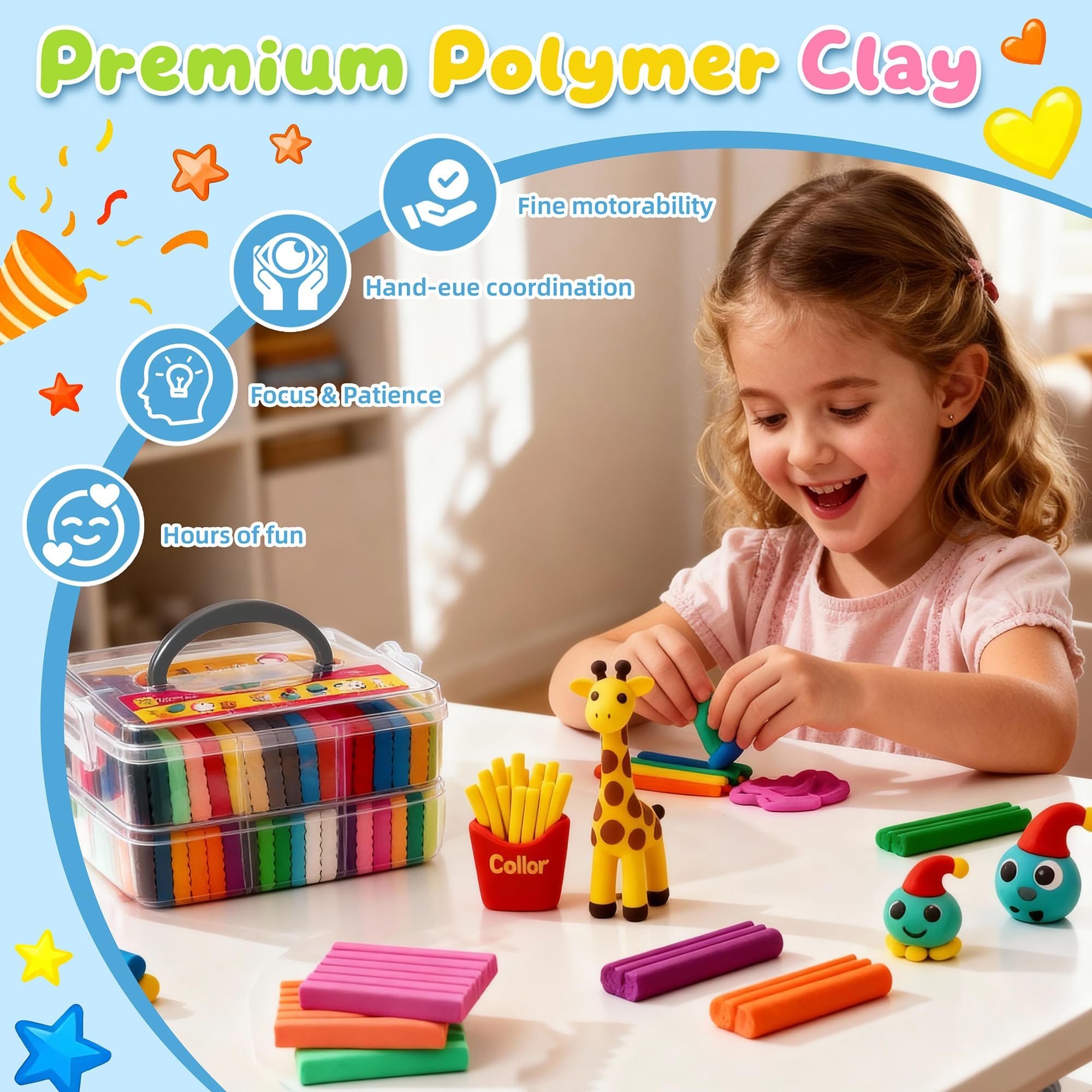 Artpar 82 Color Polymer Clay Kit - Kids Crafting -3