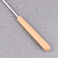 Vista 6 de DOITOOL 6 tenedores para fondue de acero inoxidable con mango de madera, diseño aislante térmico para postres de frutas, olla caliente, barbacoa al