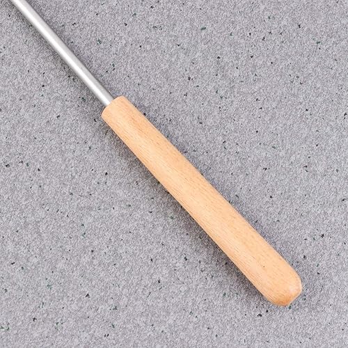 Miniatura 6 de DOITOOL 6 tenedores para fondue de acero inoxidable con mango de madera, diseño aislante térmico para postres de frutas, olla caliente, barbacoa al