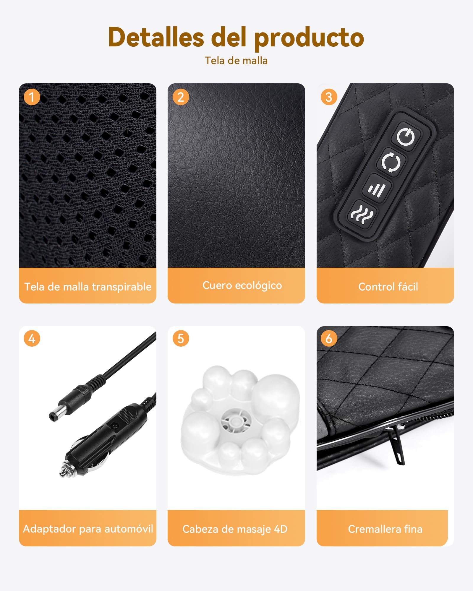 KNQZE® Masajeador cervical y espalda, 2026 4D shiatsu masajeador cuello con calefacción, Masaje 4D shiatsu de amasamiento profundo, Relájese y descanse, Regalos para mujer hombre mama papa