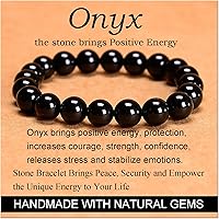 Vista 59 de MASSIVE BEADS Pulsera elástica de yoga hecha a mano con piedra natural, cristal curativo, energía, regalos para adultos unisex de 0.157 in, 0.236