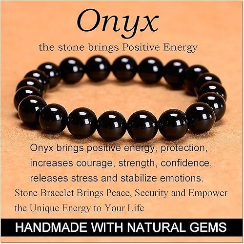 Vista 59 de MASSIVE BEADS Pulsera elástica de yoga hecha a mano con piedra natural, cristal curativo, energía, regalos para adultos unisex de 0.157 in, 0.236