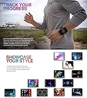 Vista 7 de Reloj inteligente 4G con pantalla de 2.86 pulgadas, Android 7.1, 3 GB+ 32 GB 5 MP, 2700 mAh, batería Smartwatch para hombres (negro, 3 GB+ 32 GB)