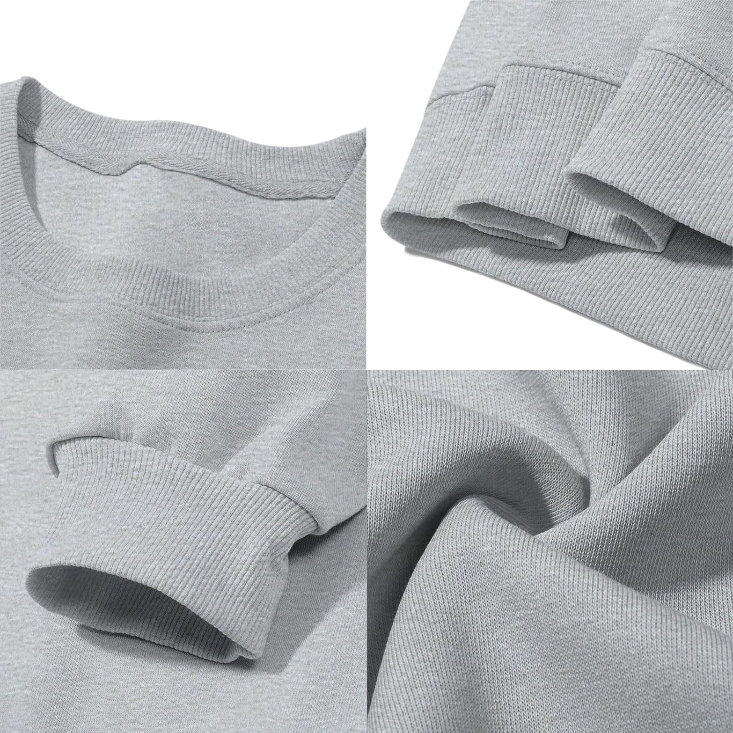 Bobeutou Flower Graphic Sweatshirt for Women 80s Vintage Minimalistic Floral Printed Long Sleeves Shirt Loose Pullovers Tops - Image 6