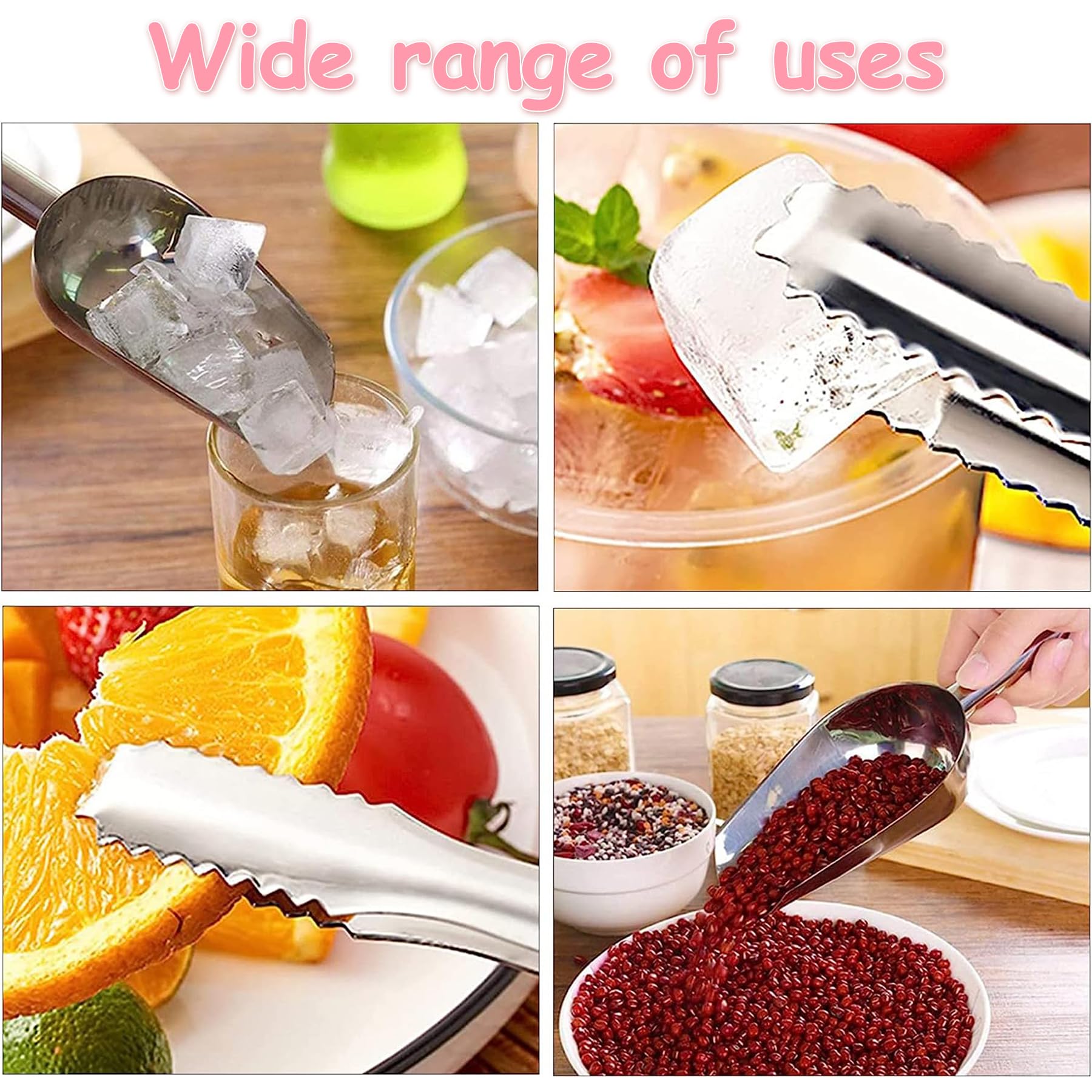 114PCS Set di Accessori per Candy Bar,Contiene 100 Sacchetti di Caramelle,3 adesivi,6 pinze per zucchero,4 Pale di Caramelle,1 Striscione Candy Bar Banner per caramelle,bar,buffet