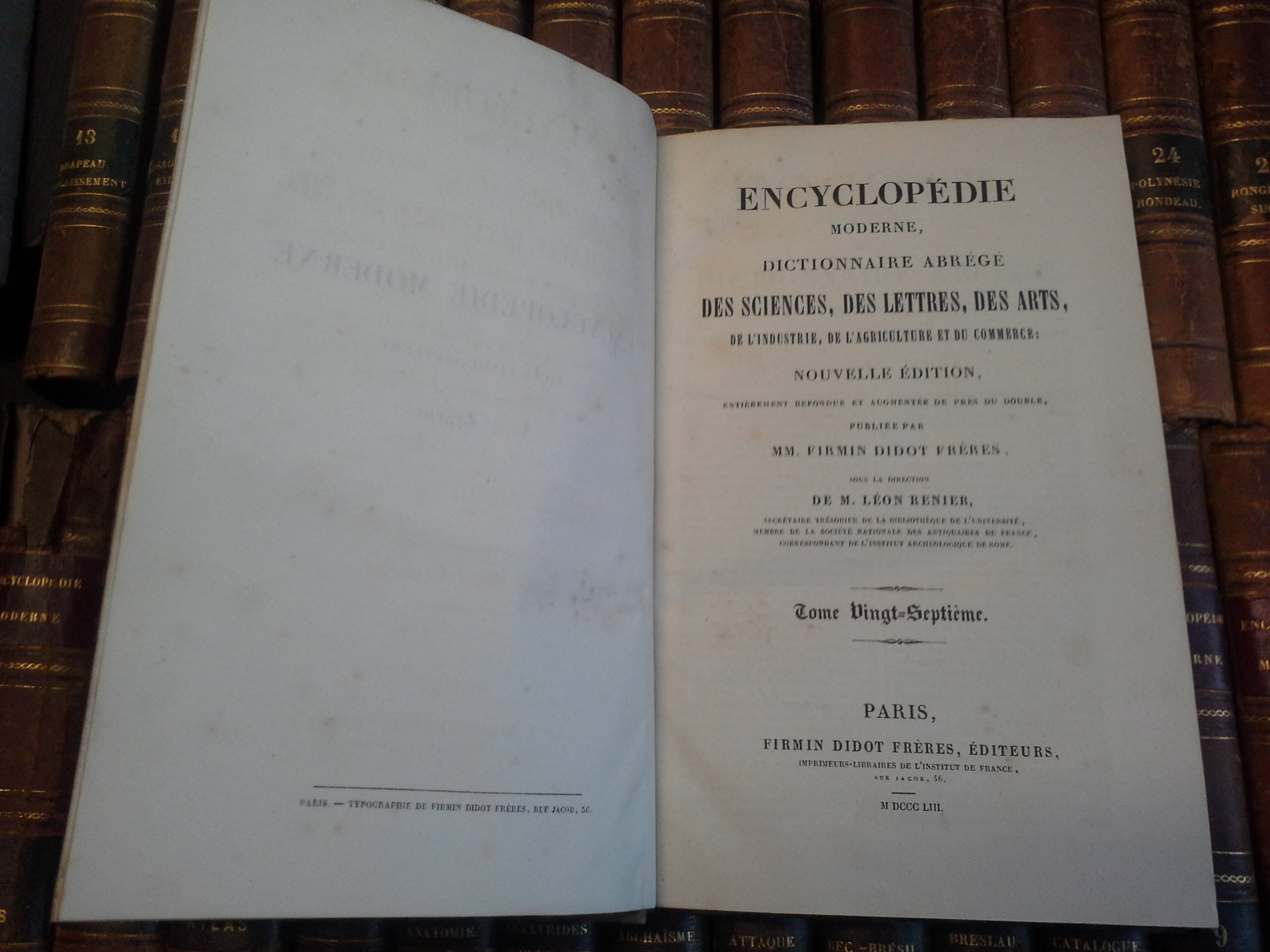 encyclopédie moderne dictionnaire abrégé des sciences, des lettres, des arts de l'industrie, de l'agriculture et du commerce nouvelle édition entièrement refondue et augmentée de près du double complet en 30 volumes