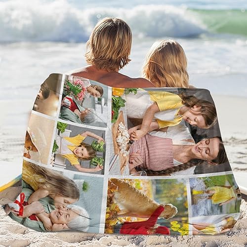 Miniatura 4 de Manta personalizada con foto y texto, manta de imagen personalizada impresa en Estados Unidos, manta de regalo personalizable para él, ella,