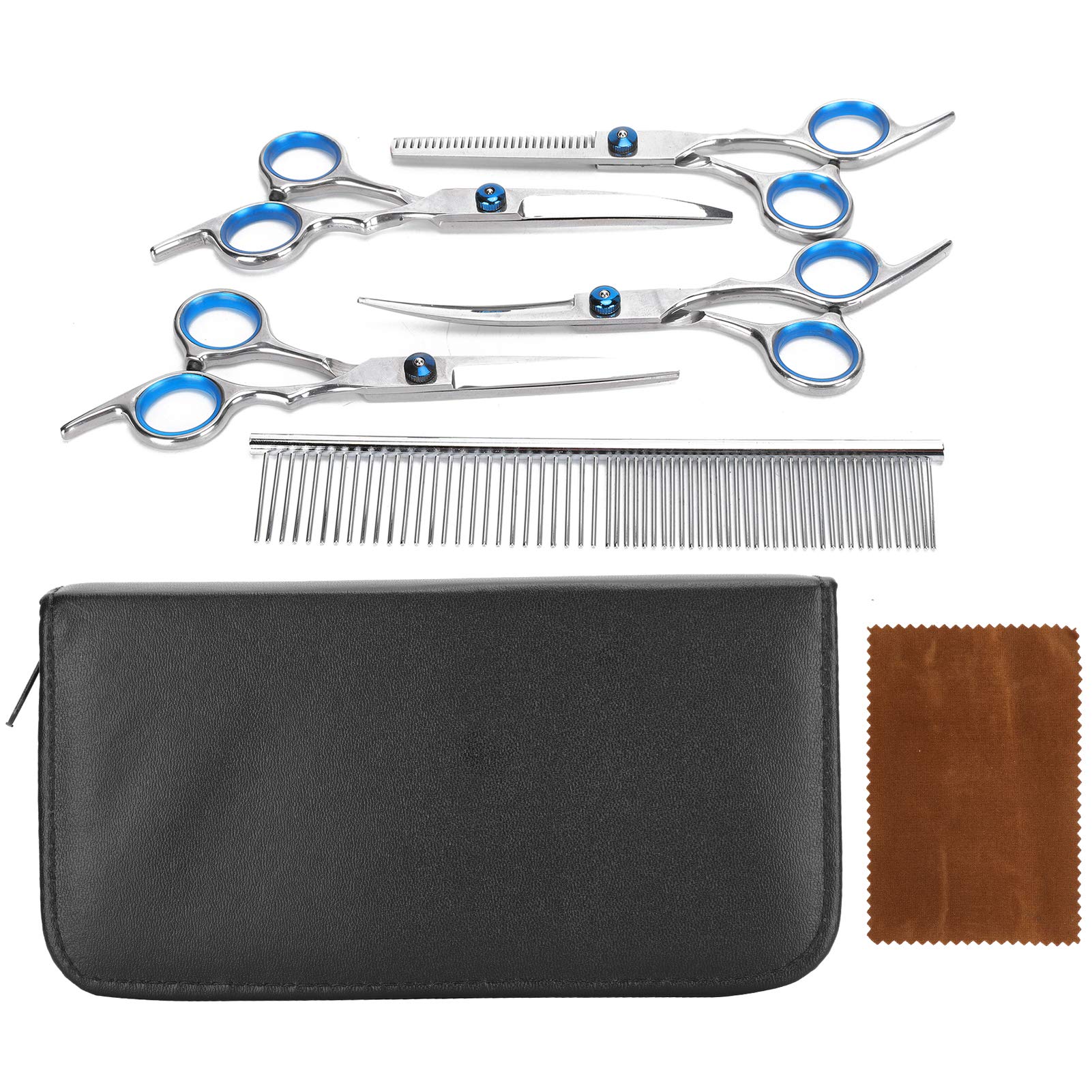 Pet Hair Grooming Scissors Set Stainless Steel Cutter Comb Kit Dogs Cats Humanized Design