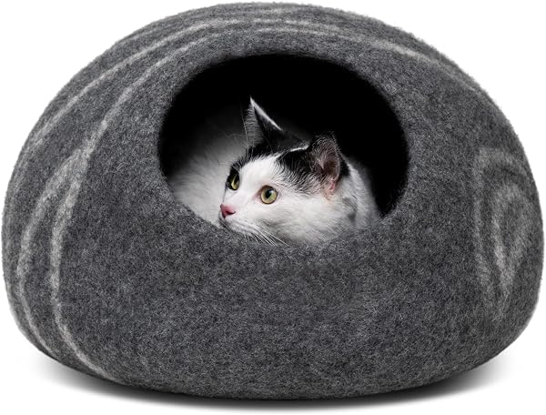 MEOWFIA Cuccia per gatti in feltro di lana merino
