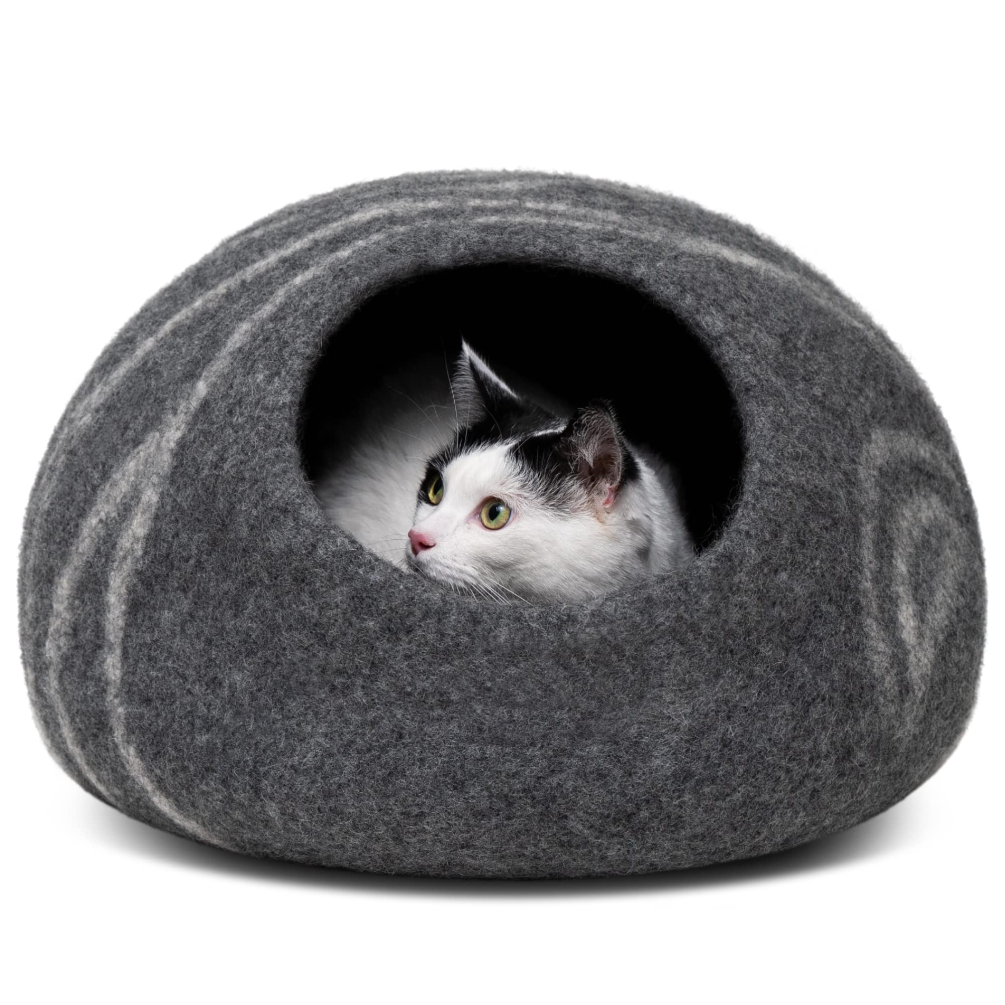 MEOWFIA Katzenbett Merinowolle handgefilzt