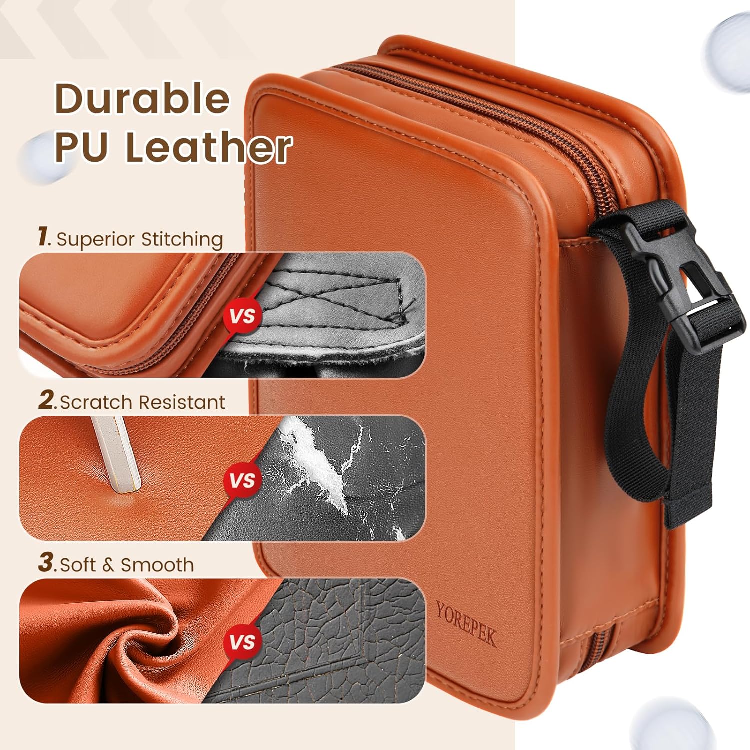 YOREPEK Golf Accessories Kit for Men, Golf Stuff Set with Leather Case, Golf Balls, Golf Tees, Multifunctional Divot Knife, Monocular, Scorer, Golf Gifts for Men Women Golfers