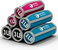 Serenilite Soft Neoprene Hand Weights Set for Women & Men - 1lb, 2lb, 3lb Dumbbells with Straps for Walking, Running, Cardio & PT