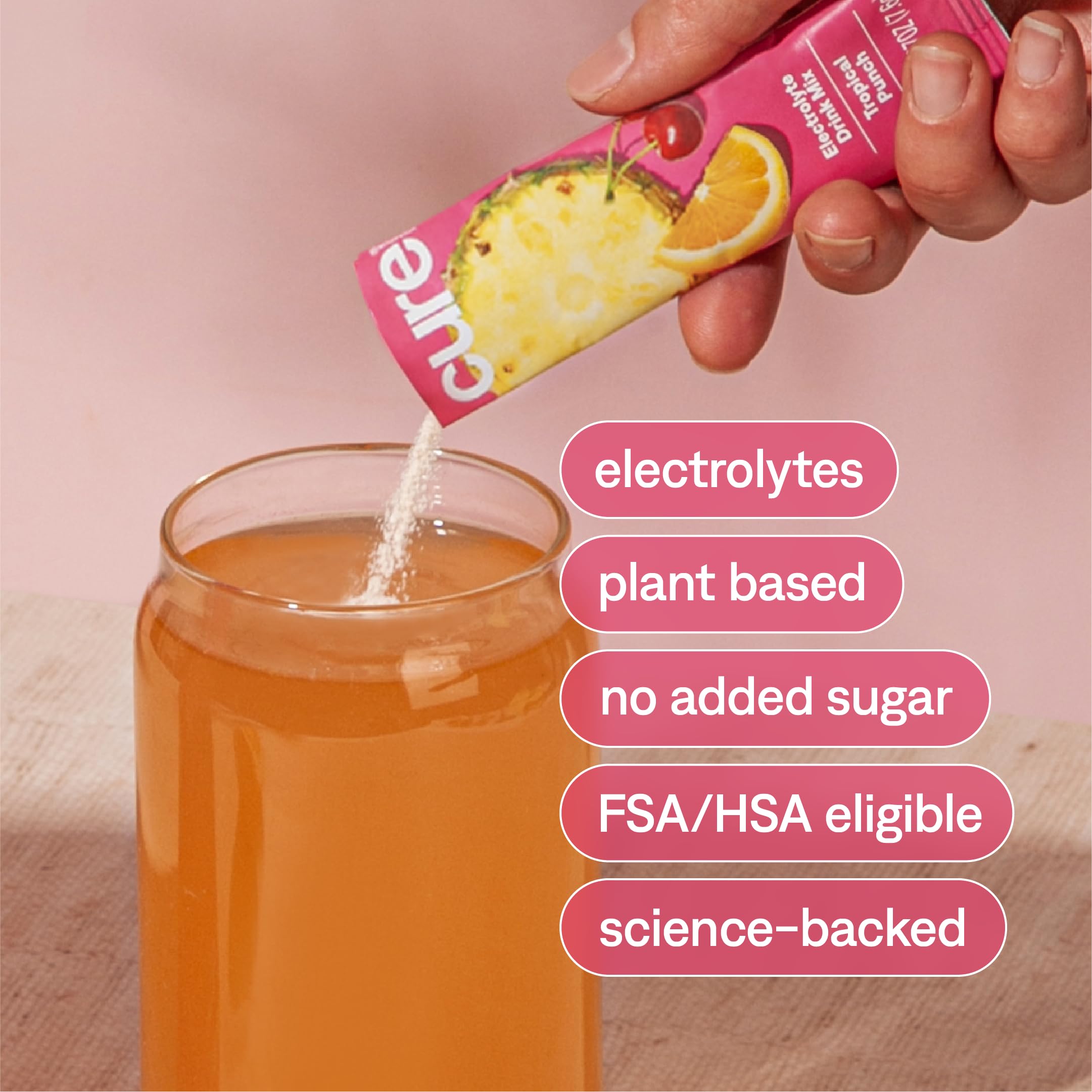 Cure Hydration - Electrolyte Drink Powder Tropical Punch 14 Packets — Amazon image 6