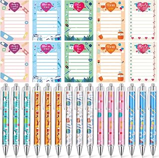 Fuutreo 30 Pcs Christmas Gifts for Nurse Bulk Notepads with Pens Funny Nursing Sticky Notes Ballpoint Pens for Nurse Doctor Healthcare Nursing Student Christmas Party Favors Supplies(Nurse-Lovely)