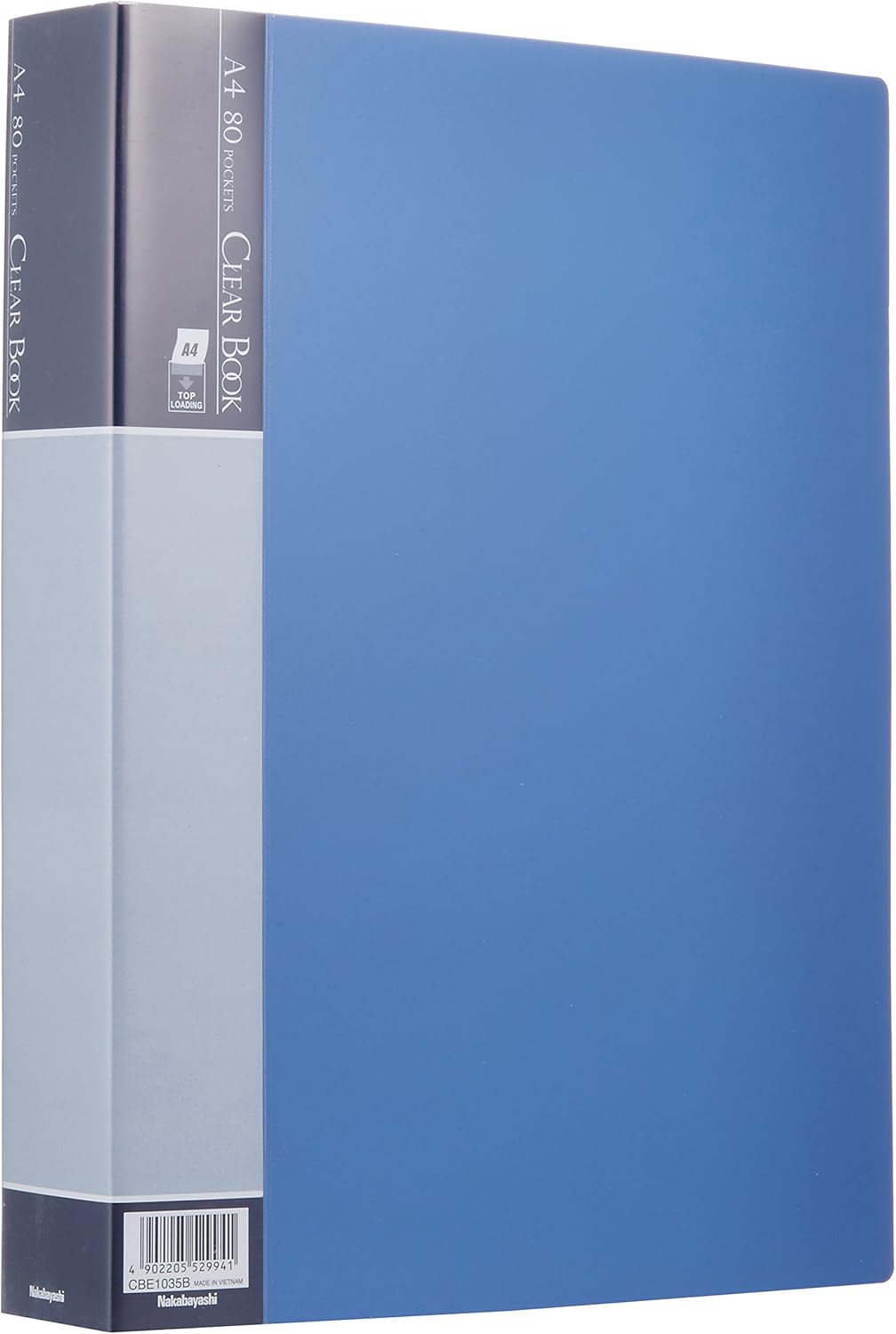 Nakabayashi CBE-1034D Clear Book, Clear File E, A4, 60 Pockets, Black